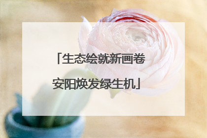生态绘就新画卷 安阳焕发绿生机